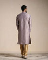 alt message - Manyavar Men Purple Jacquard Kurta Set image number 4