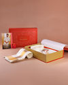 Manyavar Men Ivory White Traditional South Indian Kurta Pancha Set