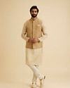 Manyavar Men Classy Fawn Nehru Jacket
