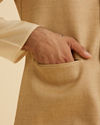 Manyavar Men Classy Fawn Nehru Jacket