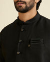 Manyavar Men Black Extravaganza Nehru Jacket