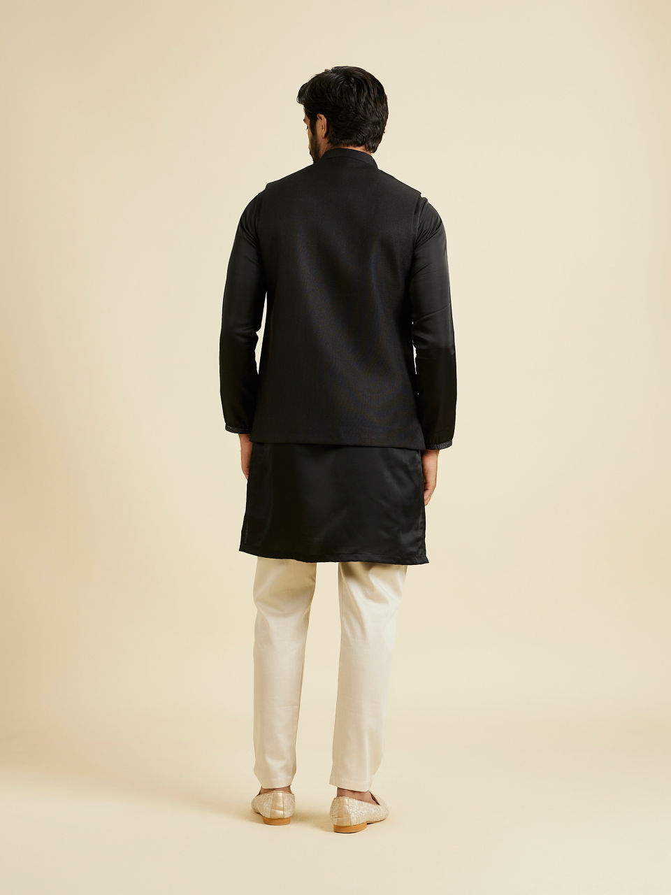 Manyavar Men Black Extravaganza Nehru Jacket