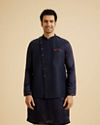 Manyavar Men Royal Blue Elegance Nehru Jacket