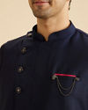 Manyavar Men Royal Blue Elegance Nehru Jacket