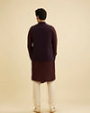 Manyavar Men Dark Purple Classic Plain Nehru Jacket