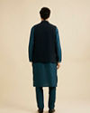 Manyavar Men Teal Green Classic Plain Nehru Jacket