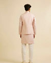 Manyavar Men Pink Victorian Patterned Nehru Jacket