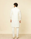 alt message - Manyavar Men Warm White Imperial Jaal Patterned Jacket image number 3