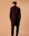 Manyavar Men Wine Elegance Nehru Jacket