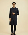 Manyavar Men Dark Blue Nehru Jacket