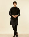 alt message - Manyavar Men Royal Black Nehru Jacket image number 2