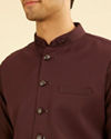 Manyavar Men Maroon Majesty Nehru Jacket