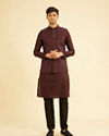 Manyavar Men Maroon Majesty Nehru Jacket