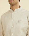 Manyavar Men Regal Beige Nehru Jacket
