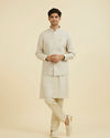 Manyavar Men Regal Beige Nehru Jacket