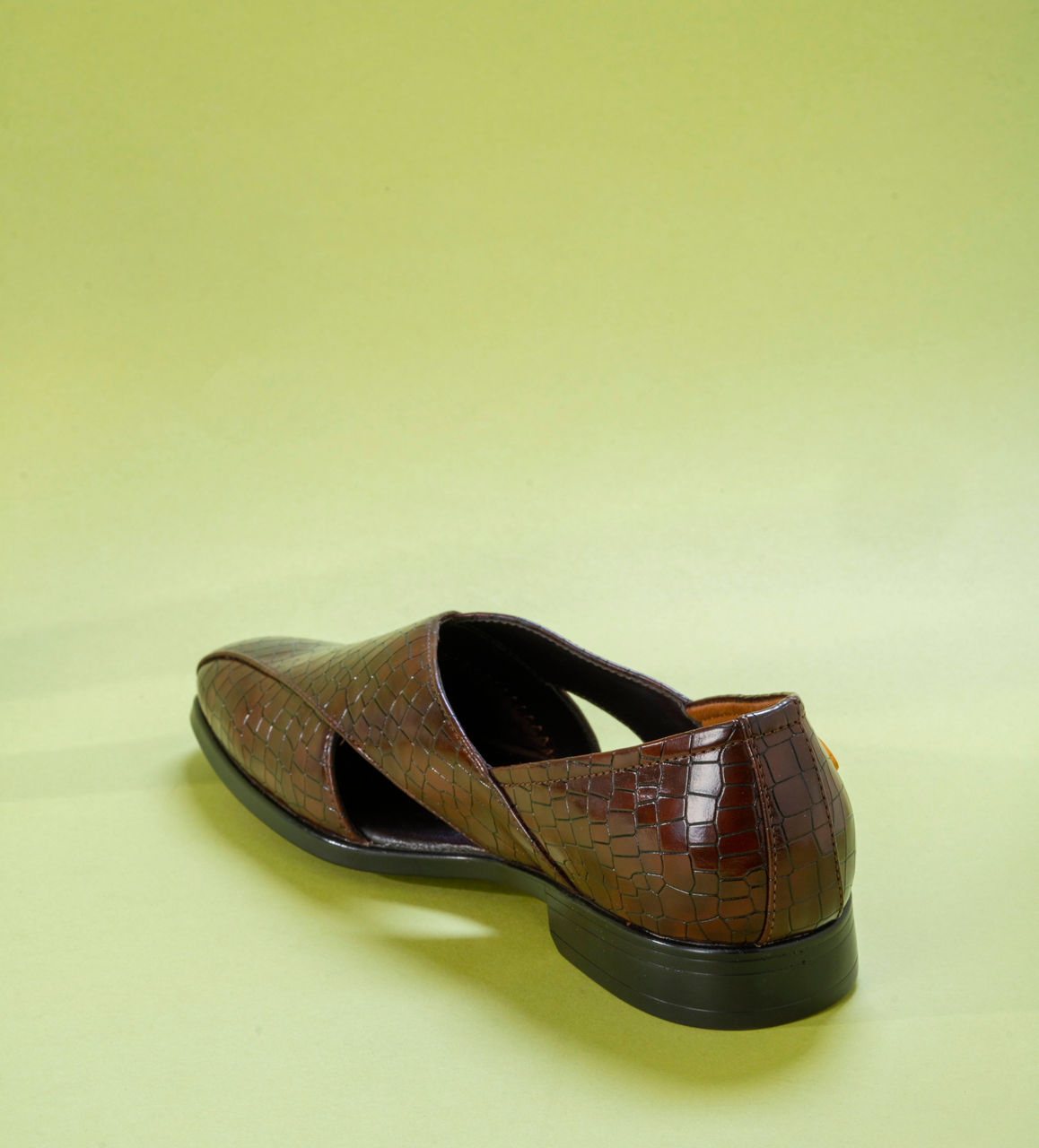 Manyavar Men Brown Faux Leather Shoe