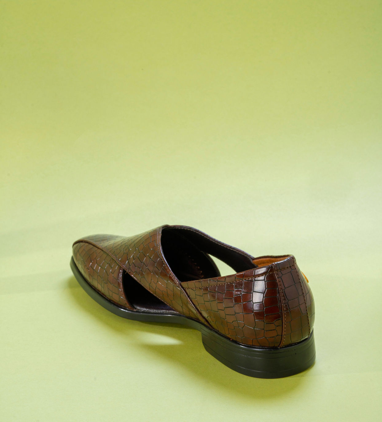 Manyavar Men Brown Faux Leather Shoe