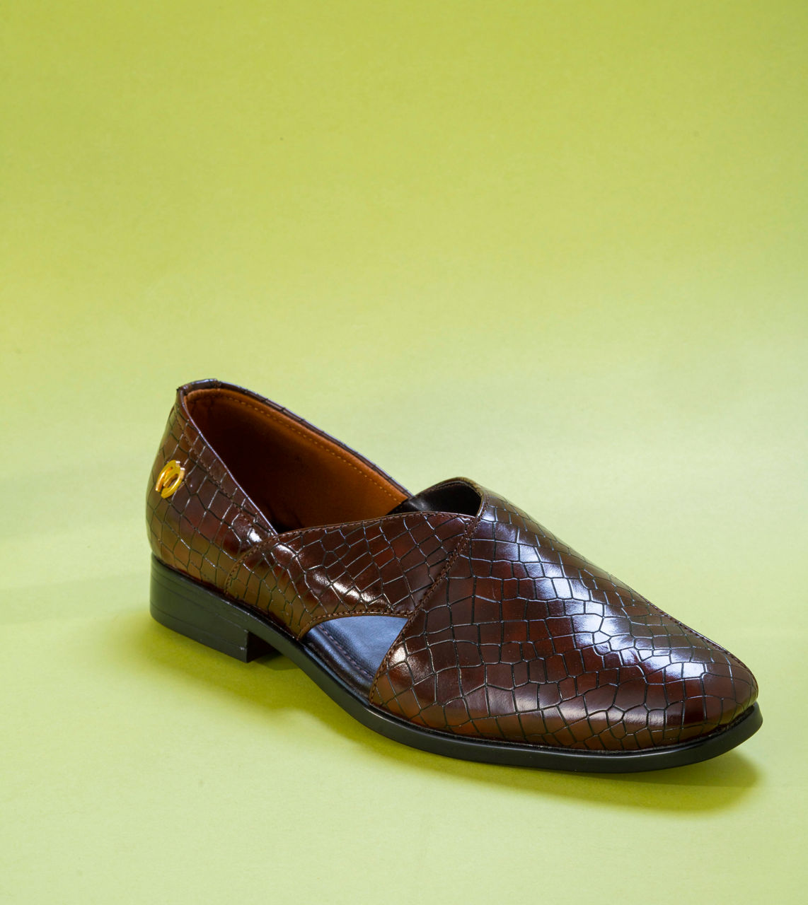 Manyavar Men Brown Faux Leather Shoe