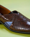 Manyavar Men Brown Faux Leather Shoe