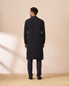 Manyavar Men Dark Blue Plain Kurta Pajama