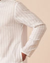 Manyavar Men White Self Striped Kurta Pajama image number 2