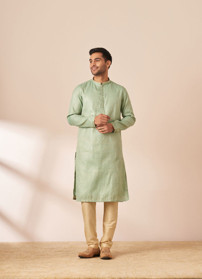 Mint green kurta discount pajama