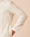 alt message - Manyavar Men Pearl White Self Striped Kurta Pajama image number 2