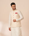 Light Cream Jacquard Jacket