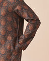 Manyavar Men Green Paisley Printed Kurta