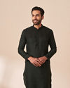 Dark Green Jacquard Kurta Pajama