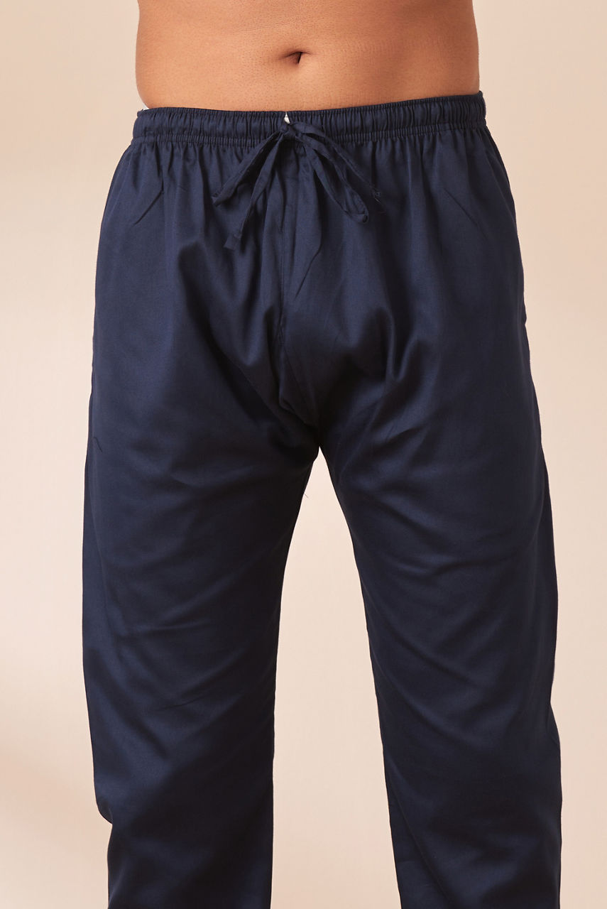 Manyavar Men Sapphire Blue Paisley Kurta Jacket Set