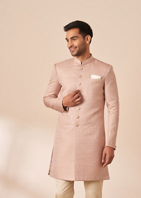 Pastel Pink Achkan Indo Western image number 0