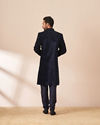 Manyavar Men Navy Blue Embellished Sherwani Set