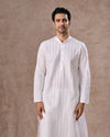 Manyavar Men White Elegance Cotton Kurta Pajama
