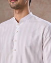 Manyavar Men White Elegance Cotton Kurta Pajama