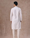 Manyavar Men White Elegance Cotton Kurta Pajama