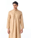 Manyavar Men Beige Silk Kurta Pajama