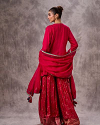 Twamev Women Royal Rani Art Silk Three-piece Stitched Suit