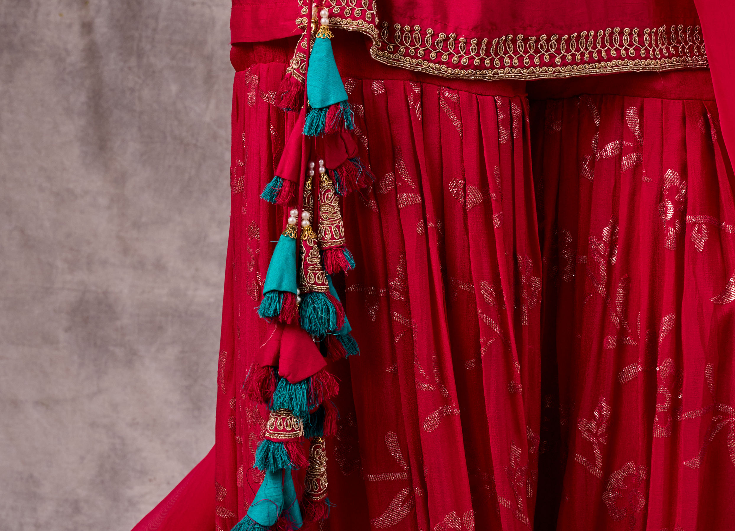 Twamev Women Royal Rani Art Silk Three-piece Stitched Suit