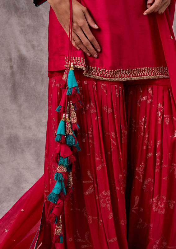 Twamev Women Royal Rani Art Silk Three-piece Stitched Suit