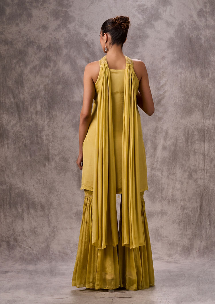 Twamev Women Sunny Aura Chinon Stitched Suit