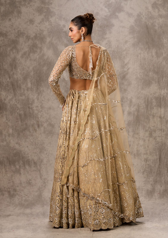 Twamev Women Radiant Beige Ensemble Lehenga